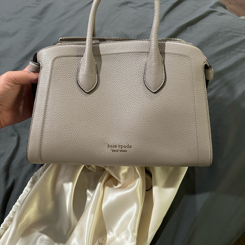 Kate Spade Taupe Leather Satchel
